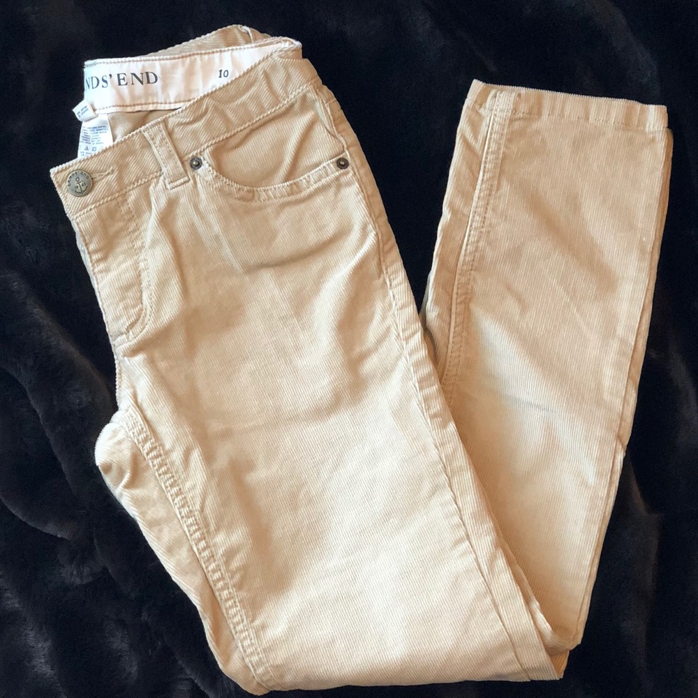 LN Lands End kids Adjustable khaki corduroy  pants